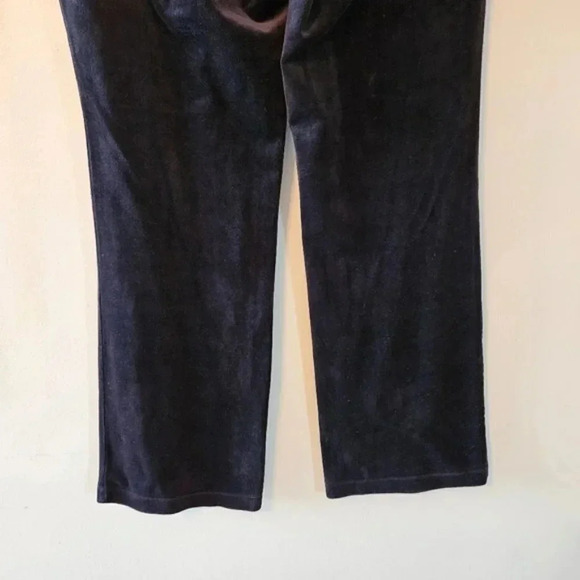 Juicy Couture Y2K Velvet Wide Leg Black 90's  Joggers Pants Black Size Large. - Picture 11 of 13